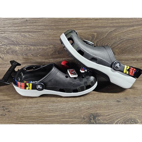 Crocs Nascar Classic Clogs Unisex Black Multi Size M4 W6 Nwot - Picture 6 of 10